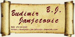 Budimir Janjetović vizit kartica